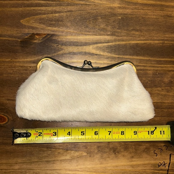 Patricia Nash white and metallic cowhide clutch - Picture 2 of 8